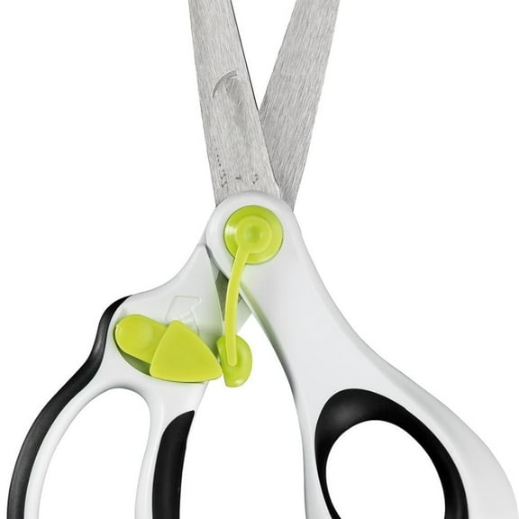 Spring assisted educational scissors, for 。, blunt pointed, right-handed use