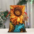 thumbnail image 4 of Fuzoiu Deep Yellow Colorful Sunflower Print Christmas Gift Bag,Burlap Gift Bag with Drawstring Closure & Hang Tag,Perfect for Holidays, Birthdays, and Special Occasions-Small, 4 of 7