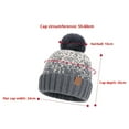 thumbnail image 3 of XIAOCHA Women’S Pom‑Pom Beanie，Knit‑Rib Fall‑Winter Outdoor Toque,Beige, 3 of 4