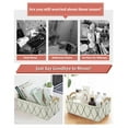 thumbnail image 4 of KWLET Felt Storage Basket White Home Organizing Baskets With Wooden Handles 13 x 8.9 x 4.5 inch, 4 of 7