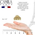 thumbnail image 2 of Camila Paris CP3195 French Hair Clip for Women, Small, Gold 2 inches Girls Hair Claw Clips Jaw Fashion Durable and Styling Hair Accessories for Women, Strong Hold No Slip Grip, Made in France, 2 of 20