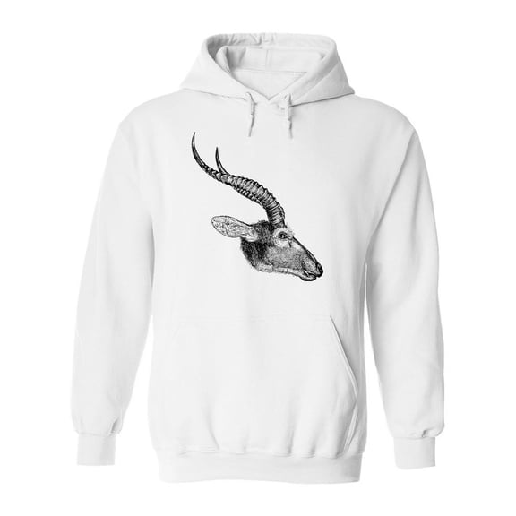 Antelope Sketch Hoodie Men -Image by Shutterstock, Male Large