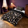 thumbnail image 2 of Homewish Halloween Witch Twin Comforter Sets for Kids Girls, Magic Book Bedding Set, Black, Black Reversible 2 Piece, 1 Comforter and 1 Pillowcase, 2 of 6