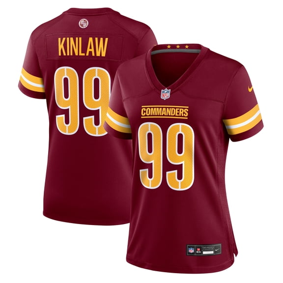 Women's Nike Javon Kinlaw Burgundy Washington Commanders Team Game Jersey