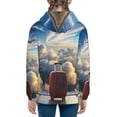 thumbnail image 6 of Pofeuu Sunset Airplane Travel View Print Teenage Zipper Hoodie Sweatshirts Hooded Casual Jackets With Pocket For Boys Girls-Medium, 6 of 6