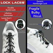 LOCK LACES Shoelaces Elastic No Tie, Royal Blue, 48-Inch