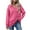 Hot Pink, variant on Birdeem Women's Long Sweatshirts, V-Neck, Solid Color, Long Sleeve, No-Cap Fashion, Thermal Sweaters