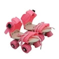 thumbnail image 5 of Patins Réglables pour Enfants à Double Rangée, Patins à Quatre Roues, Chaussures, Cadeaux pour Enfants, Taille 25-32 (Rose), 5 of 5