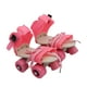 thumbnail image 5 of BRIGHTFUFU Niños patinaje de doble fila ajustable Patins cuatro ruedas patines zapatos regalos de los niños tamaño 25-32 (rosa), 5 of 7