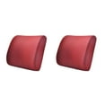 thumbnail image 2 of Transemion Relieve Back Pain Memory Cotton Lumbar Support Pillow Wide Application Carmine red 33x32x10cm 2Set, 2 of 6
