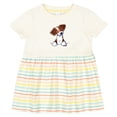 thumbnail image 3 of Inktastic Pocket Brittany Spaniel Girls Baby Dress, 3 of 5