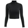 thumbnail image 6 of Prime On Sale! Juebong Winter Women's Turtleneck Long Sleeve Cropped Top Sweater Knit Girls Fashion Solid Color Slim Fit Top, 6 of 8