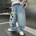 thumbnail image 5 of Shadoumai Boys Baggy Jeans Straight Leg Jeans With Pockets Elastic Waist Distressed Ripped Denim Pants With Holes, 5 of 6
