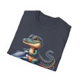 thumbnail image 4 of Wave-runner Alligator Fun Tee Unisex Softstyle T-Shirt by Purring Lion, 4 of 4