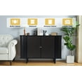 thumbnail image 5 of Wirrytor Adjustable Shelf Sideboard Cabinet, Wood Composite Black, 5 of 9