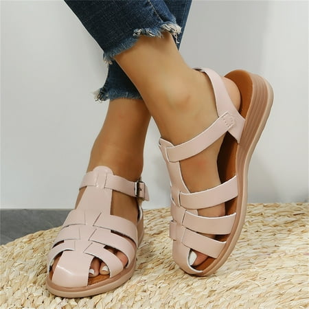 

Thick Bottom Pig Cage Shoes Soft Bottom Woven Hollow Beach Shoes Women s Shoes