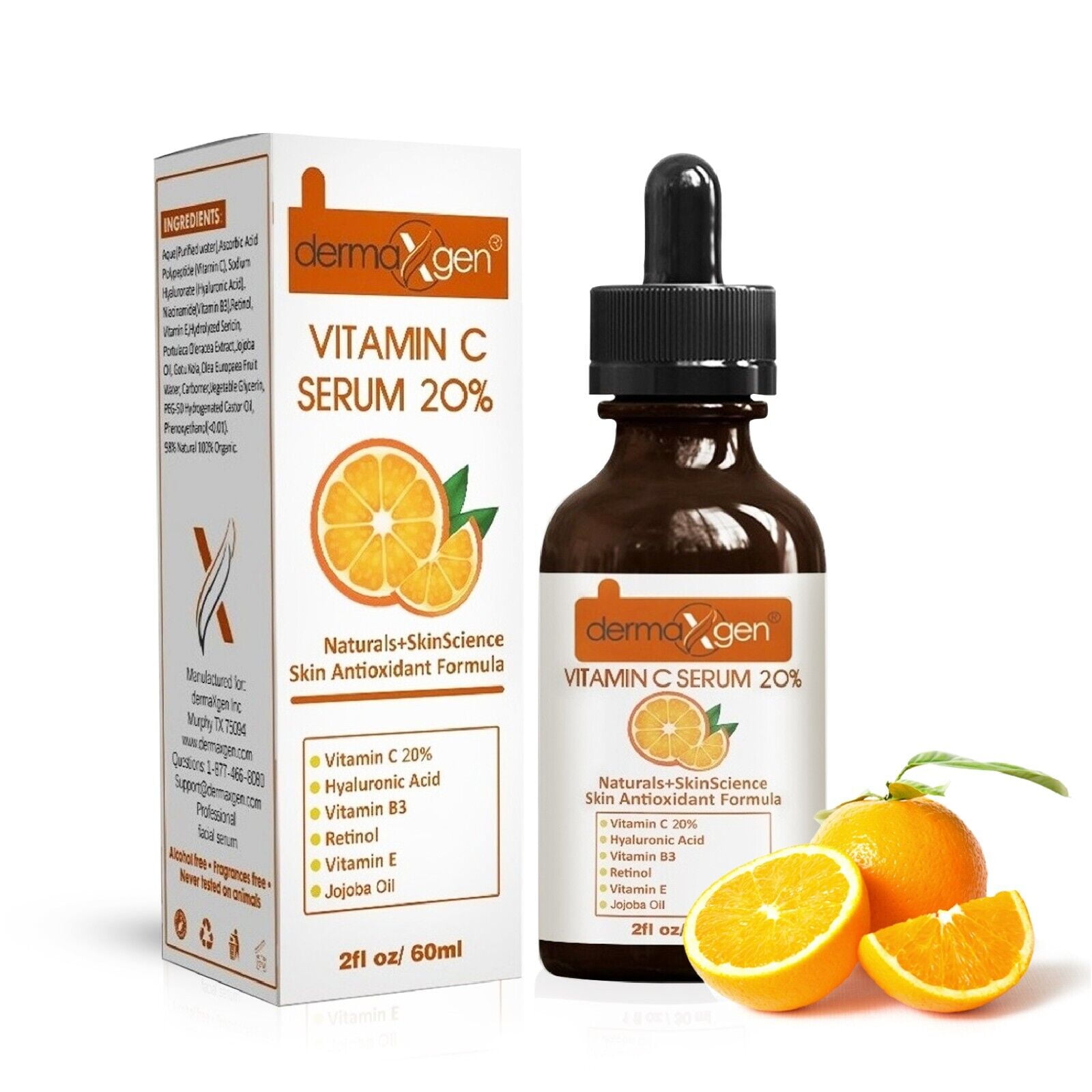 PURE VITAMIN C 20 SERUM + E + FERULIC ACID + HYALURONIC ACID Best Anti