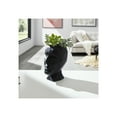 thumbnail image 5 of Modern Geometric Face Vase - Unique Head-Shaped Decorative Planter - Stoneware & Porcelain - Contemporary Art Decor for Home, Office, Bedroom, Living Room - 10" Black, 5 of 11