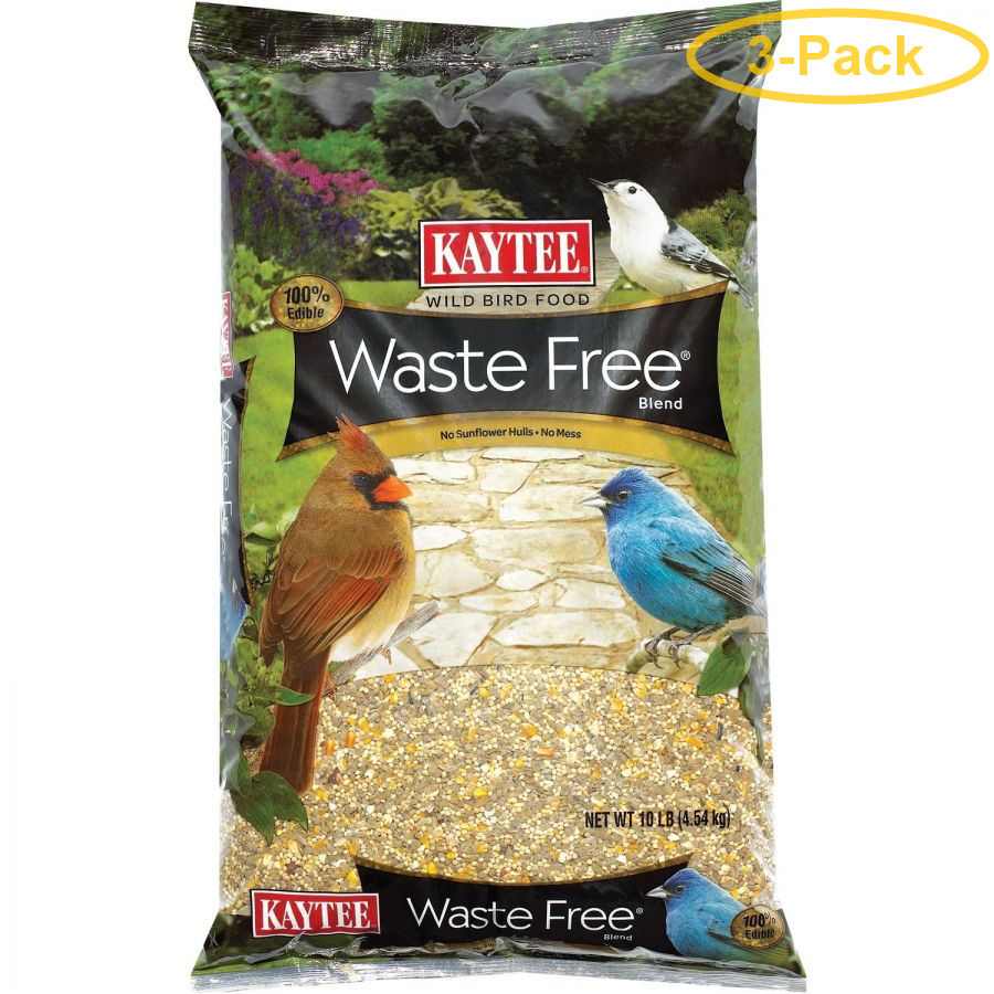 Kaytee Waste Free Bird Seed Blend 10 lbs Pack of 3