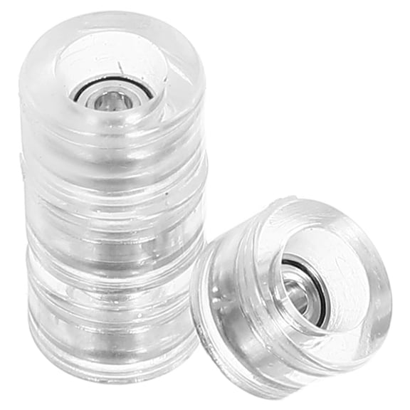 FOMIYES Finger Skateboard Wheels Transparent Plastic Metal Highspeed Bearings Unique Design 4Pcs