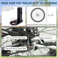 thumbnail image 4 of Aosom Bicycle Cargo Trailer Cart Carrier Garden Use w/ Quick Release, Cover, Grey, 4 of 10