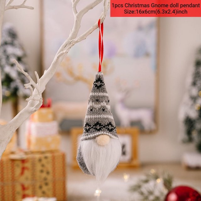Christmas Decorations Faceless Santa Claus Doll Wine Bottle Cover Christmas Champagne Decoration Wine Bottle Bag Dropshipping