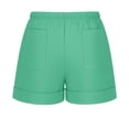 thumbnail image 6 of happyYEE Men’s Linen Shorts Casual Elastic Waist Drawstring Shorts for Men Summer Beach Vacation Shorts with Pockets,M, 6 of 9