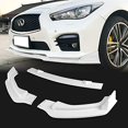 thumbnail image 3 of EPARTS 3 Pieces Style Front Bumper Lip Spoiler Side Body Kit Trim Protection White Painted Compatible with 2014-2017 Infiniti Q50, 3 of 10