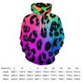 thumbnail image 2 of Colorful Neon Animal Print Pattern Men's Women Vintage 3D Hooded Sweatshirt - All-Season Loose Fit Streetwear, 2 of 6