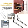 thumbnail image 5 of Soportes Plegables de Pared de Acero Inoxidable CHAO 400 mm Soporte de Consola Plegable, 5 of 5