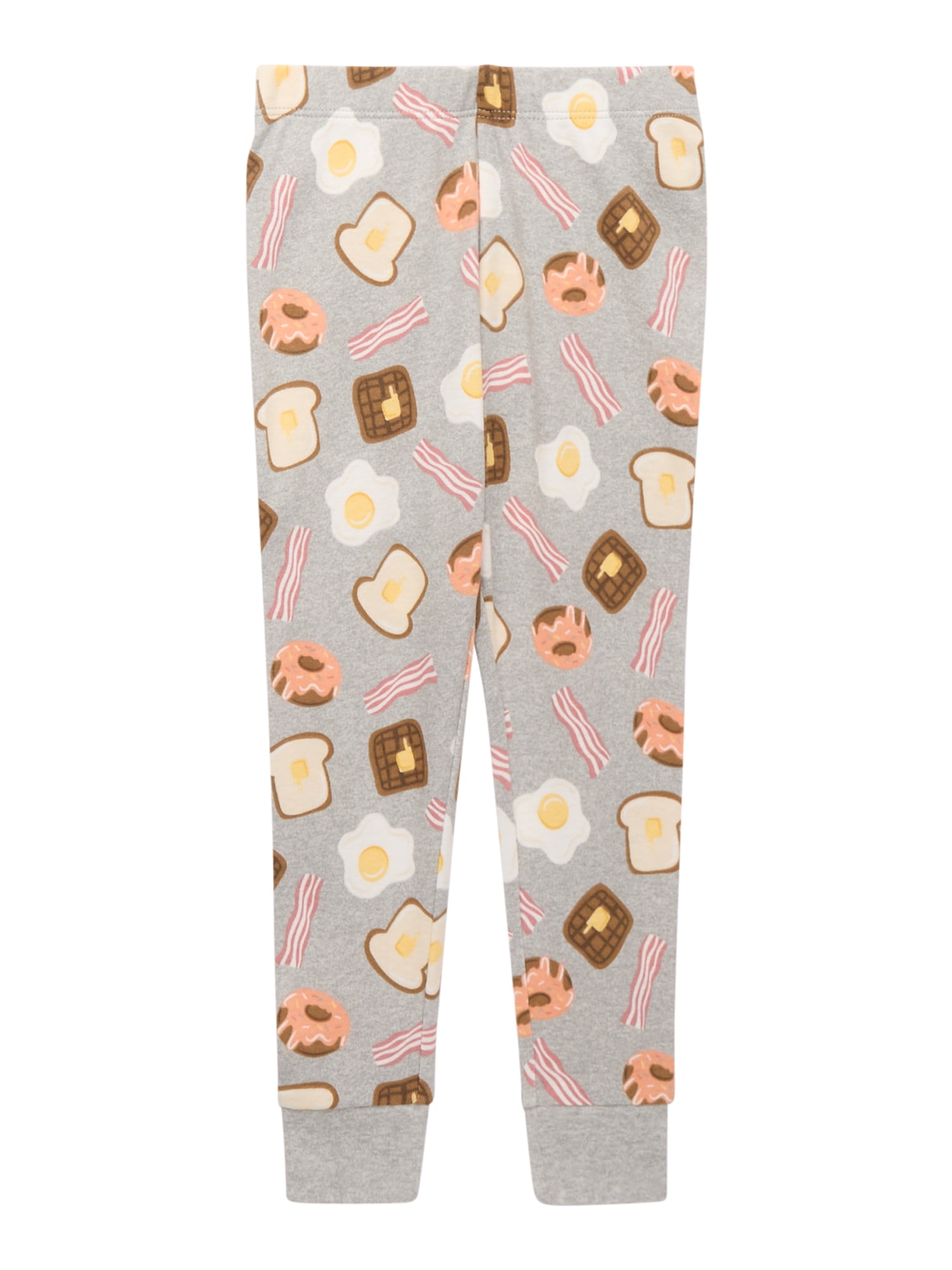 Wonder Nation Toddler Long Sleeve Tight Fit Cotton Pajama Set, 4-Piece, Sizes 12M-5T