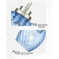 thumbnail image 2 of Pendant Lights Kitchen Island, 1-Light Brushed Nickel Pendant Lighting with Striped Blue Glass Shade, Modern Hanging Light Fixtures for Entryway Dining Room, AD-22299-2P-BL, 2 of 14