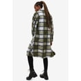 thumbnail image 2 of Ellos Women's Plus Size Wool Blend Long Shirt Jacket Oversized Shacket, 2 of 3