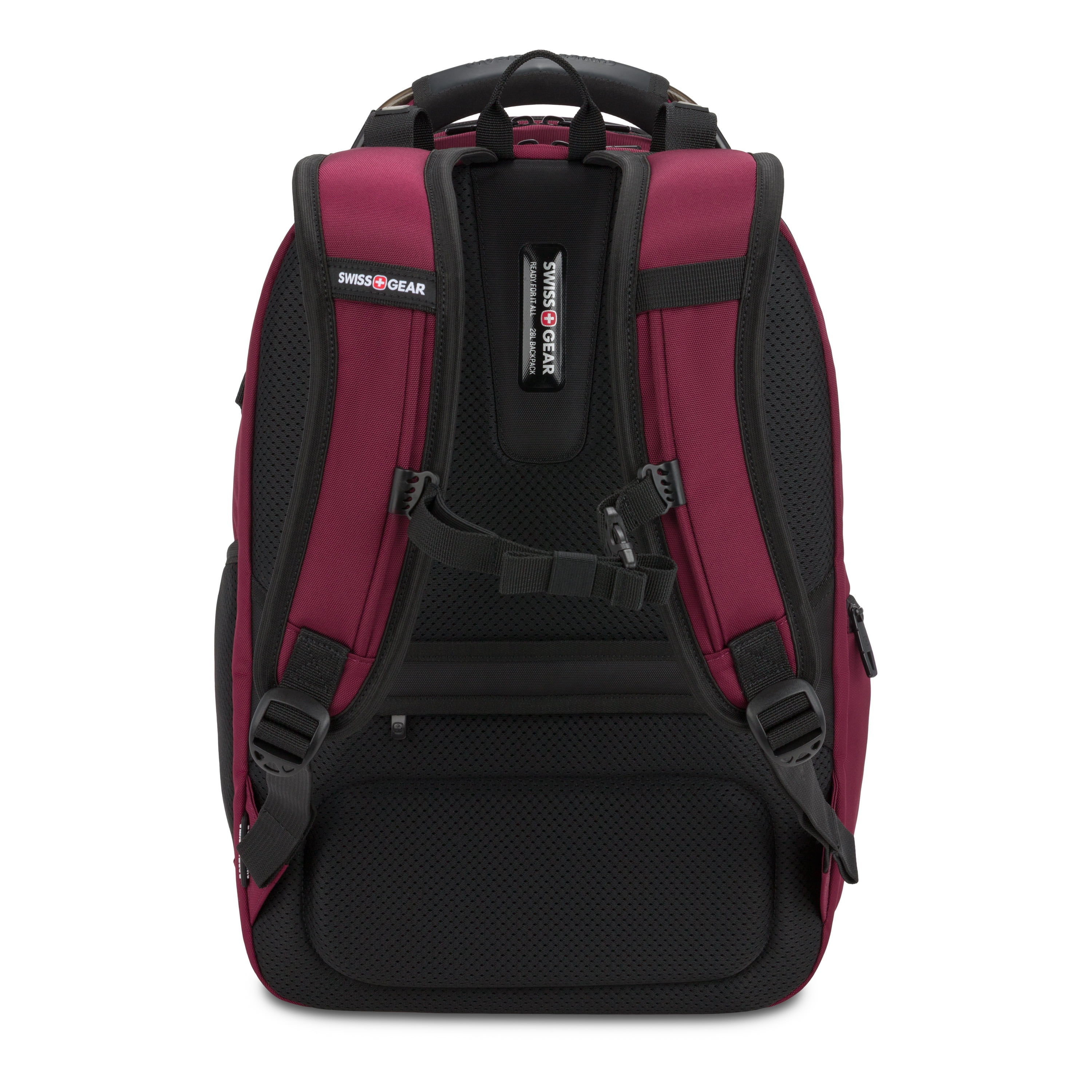 SWISSGEAR Stride ScanSmart Laptop Backpack, Burgundy, Feature Packed for School, Travel, Everyday