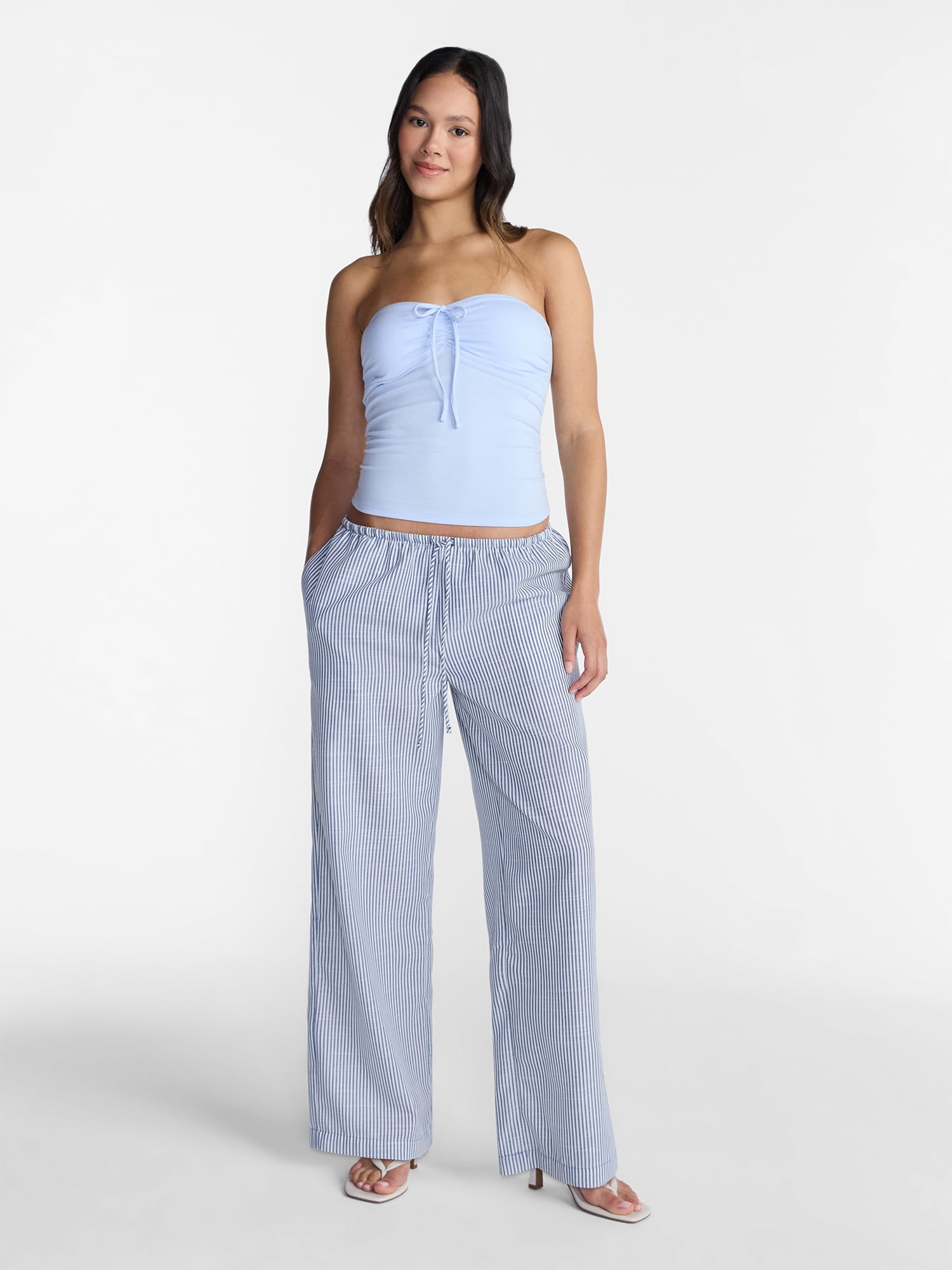 No Boundaries Drawstring Beach Pant, Women's and Women's Plus