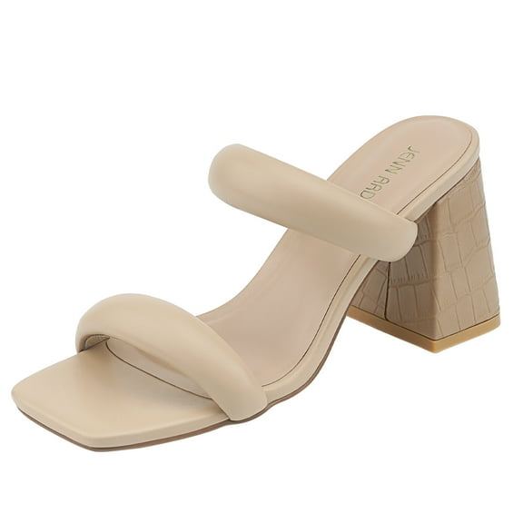 JENN ARDOR Women's Mules Heeled Comfortable Slide Dress Sandals