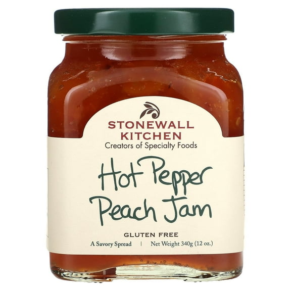 Stonewall Kitchen, Hot Pepper Peach Jam, Mild, 12 oz (340 g) Pack of 3