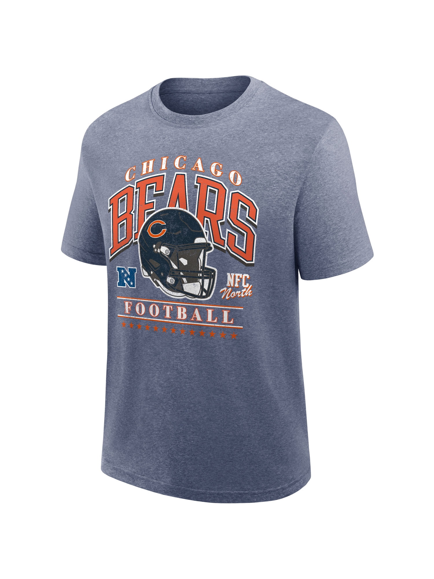 NFL Chicago Bears Men's Synthetic Navy Heather Short Sleeve T-Shirt