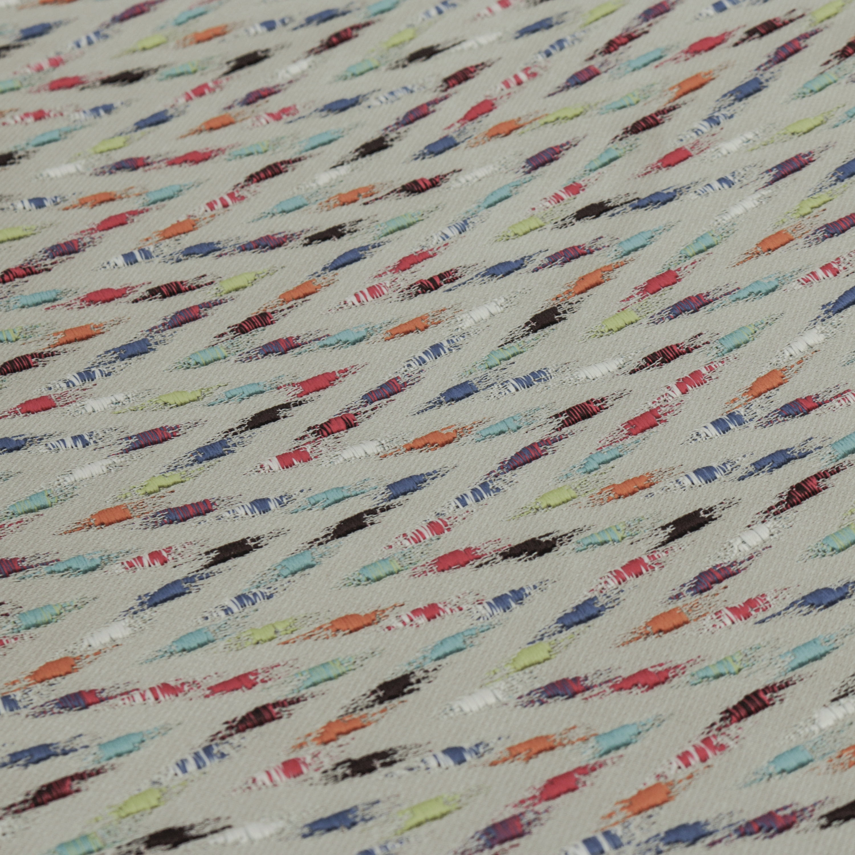 Fabric Mart Direct Multi Color Jacquard Fabric By The Yard, 54 inches or 137 cm width, 7 Continuous Yards Multi Jacquard Fabric, Colorful, Geometric Embroidery, Upholstery Drapery Curtain Wholesale
