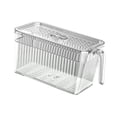 thumbnail image 3 of Contenedor organizador para refrigerador, contenedor de almacenamiento para refrigerador de cocina con bandeja de drenaje, Claro, 3 of 9