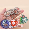 thumbnail image 2 of Lindo llavero de Navidad, colgante de esmalte, Papá Noel, muñeco de nieve, árbol de Navidad, fabricación de joyas DIY, hallazgos hechos a mano, 2 of 4
