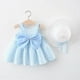 thumbnail image 5 of Vestido de niña, ropa de verano para niños, tirantes, lazo dulce, estampado floral, sombrero, chaleco, falda para, 5 of 5