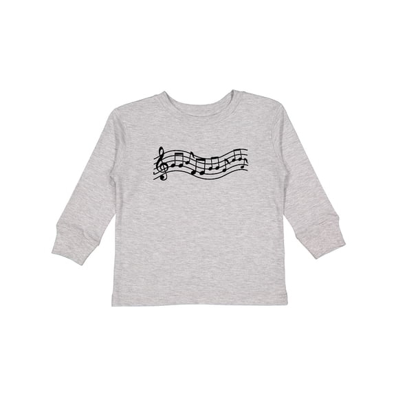 Inktastic Music Staff Musical Boys or Girls Long Sleeve Toddler T-Shirt