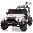thumbnail image 1 of Yiwa 24V Ride On Truck for Big Kids, 2 Seater Ride On Car with Remote Control, 4-Wheeler Suspension, 3 Speed Options, LED Lights, 1 of 9