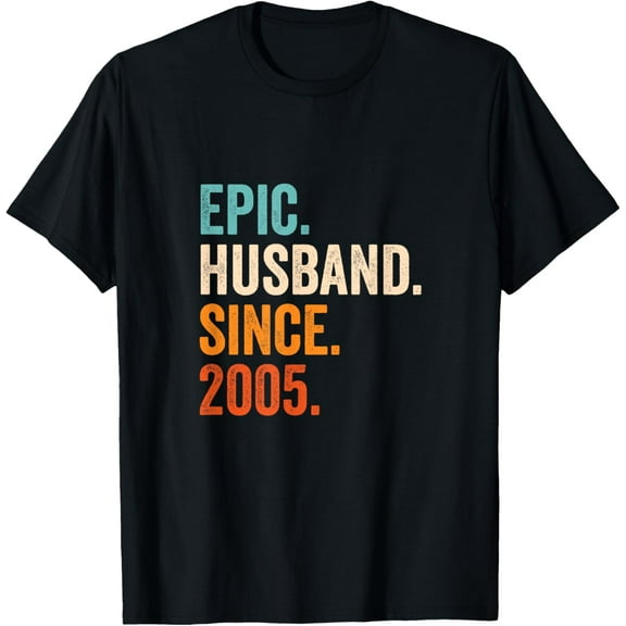 Playful Comfort Tee - Epic Husband Since 2005 | 20th wedding anniversary 20 years T-Shirt