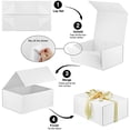 thumbnail image 3 of White Gift Box,9" X 7" X 4" with Lids for Presents Magnetic Closure Gift Packaging for Christmas, Halloween, Birthday and Various Holidays (White), 3 of 6