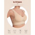 thumbnail image 5 of Yoyauz Women's Sports Bra Gym Sports Bra Tops Mesh Hollow Breathable Bra Detachable Pads Plus Size Running Fitness Sports Bra, 5 of 11