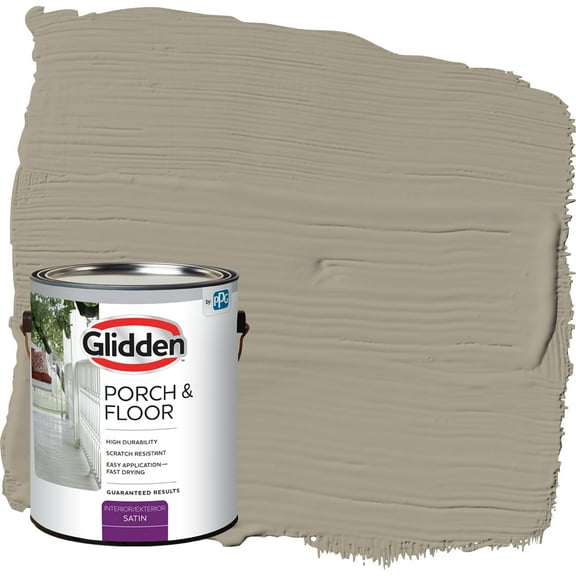 Glidden Porch & Floor 1 gal. Stonehenge Greige Satin Interior/Exterior Paint with Primer