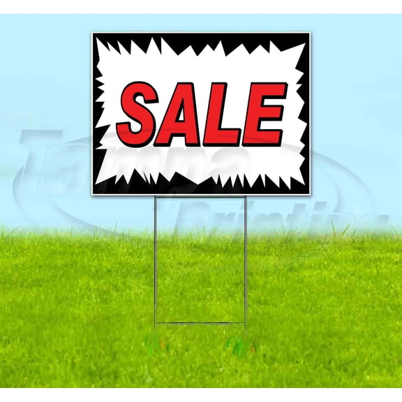Sale (18" x 24") Yard Sign, Includes Metal Step Stake