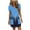 Blue, variant on Efsteb Womens Dresses Summer Casual Spring V-Neck Loose Fit Drawstring Waist Mini Dress with Pockets Resort Dress Short Sleeve Gradient ,Size:8